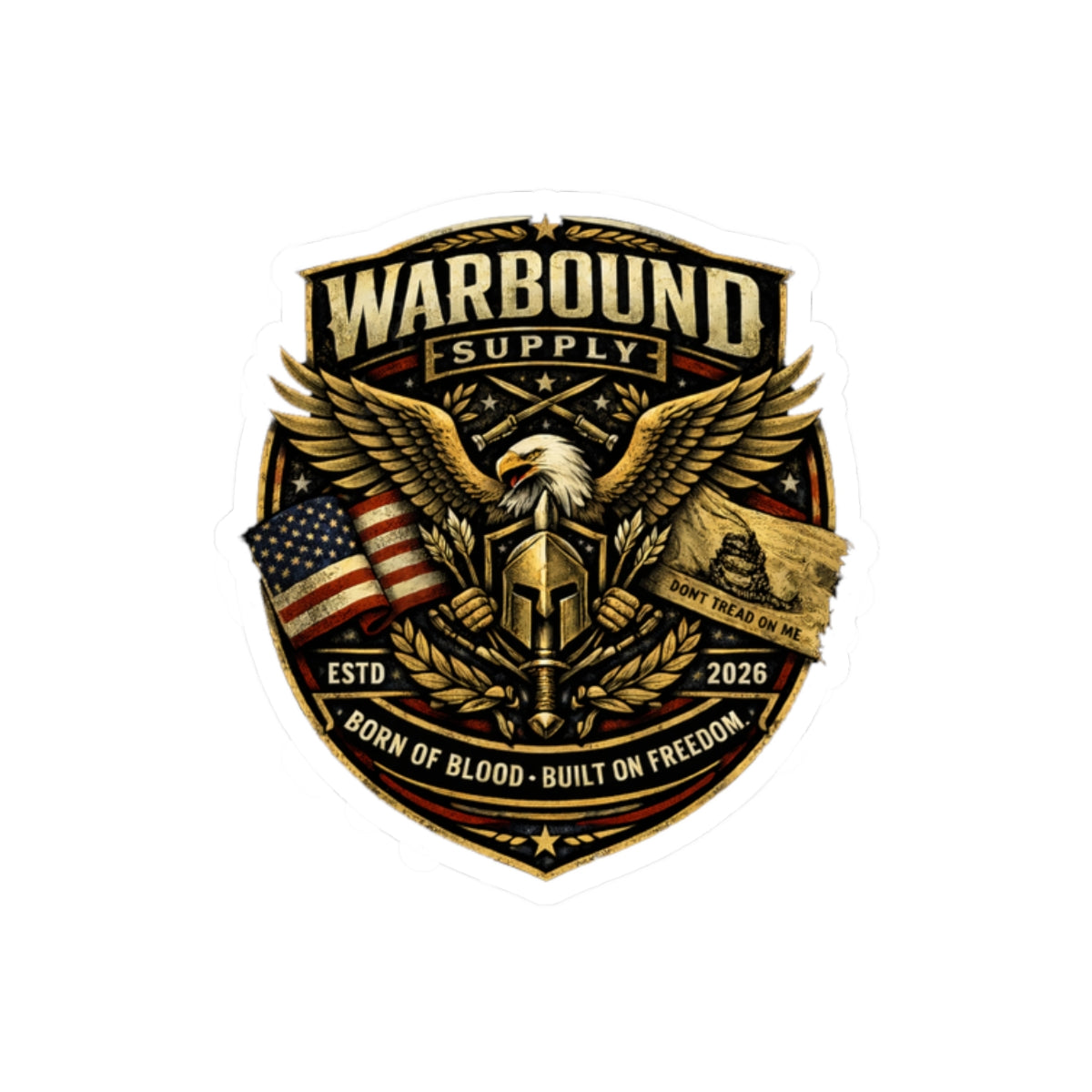 Warbound Supply Eagle Shield Sticker